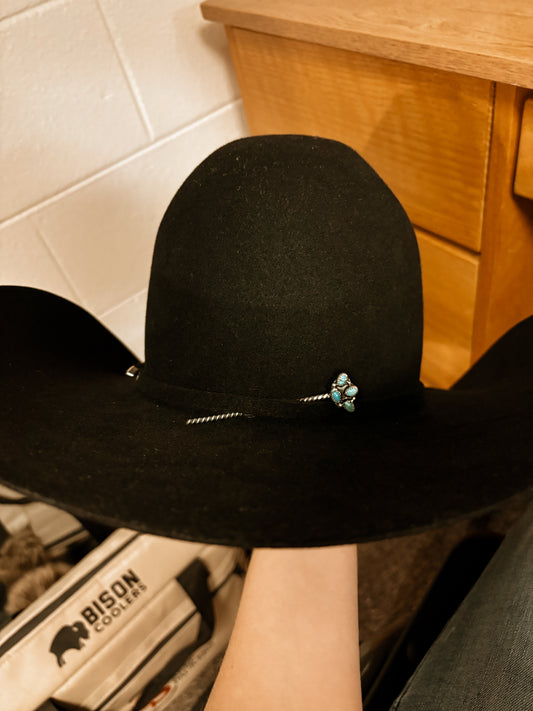 Turquoise cluster Hat pin